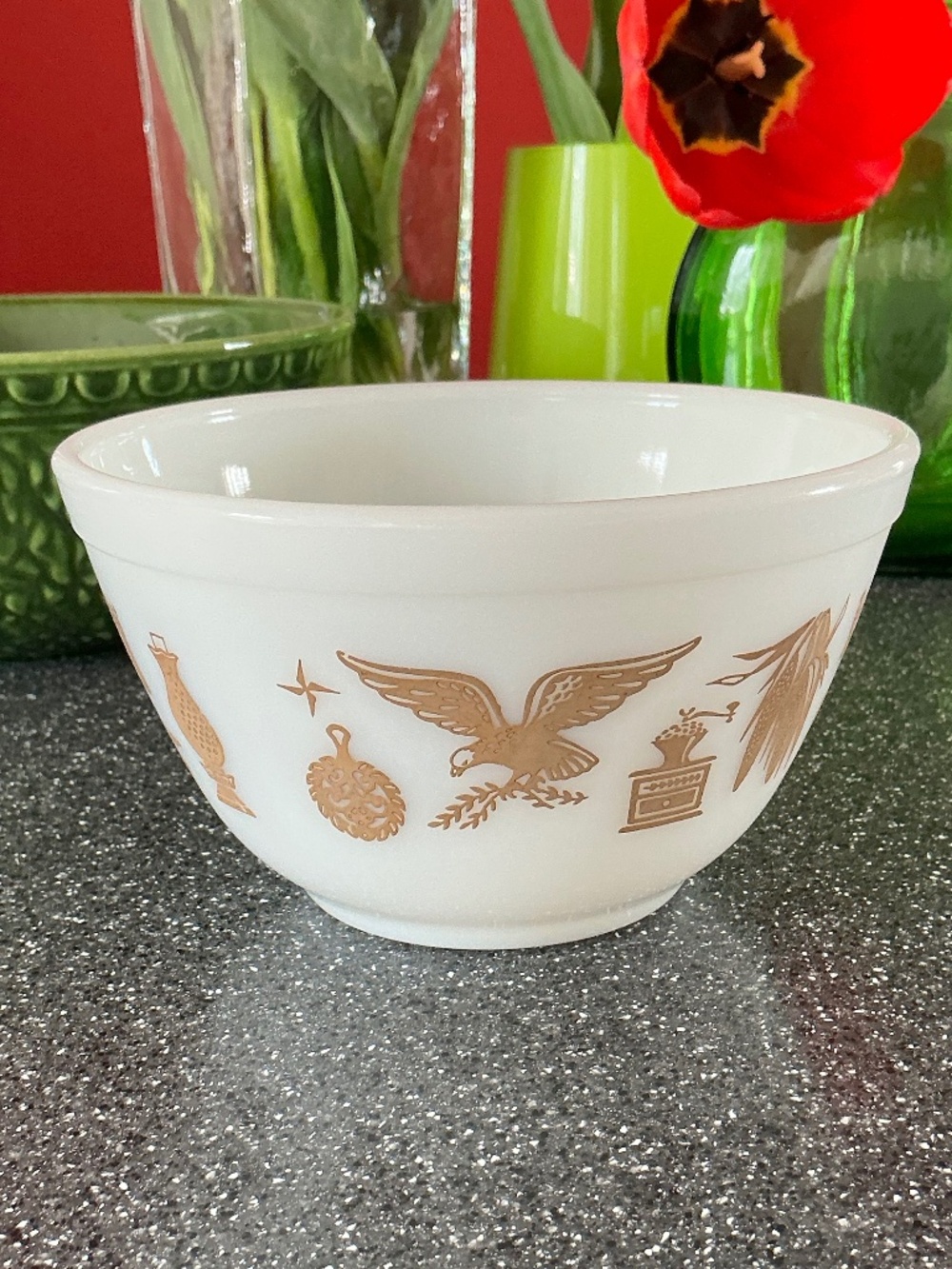 Pyrex Early American Vintage Bowl Glass #401 1 1/2 Pint - Picture 6 of 16